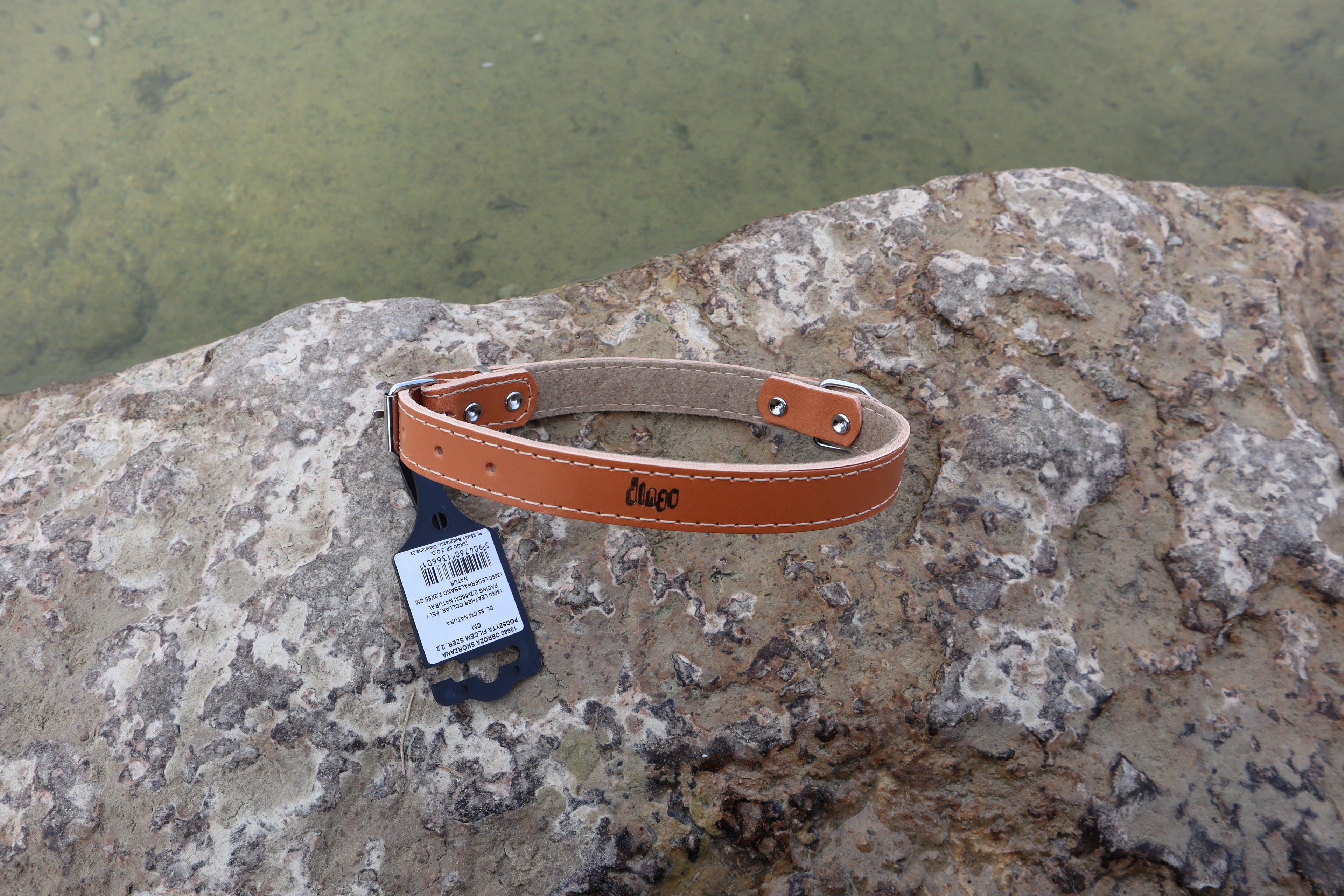 Traditionelles Lederhalsband mit Filzpolsterung – Klassischer Komfort