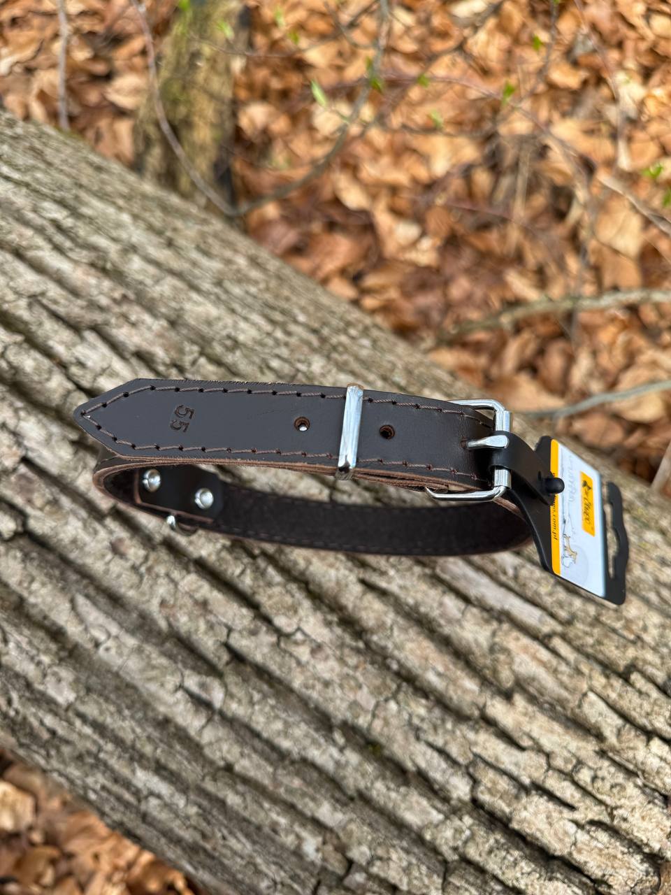 Traditionelles Lederhalsband mit Filzpolsterung – Klassischer Komfort