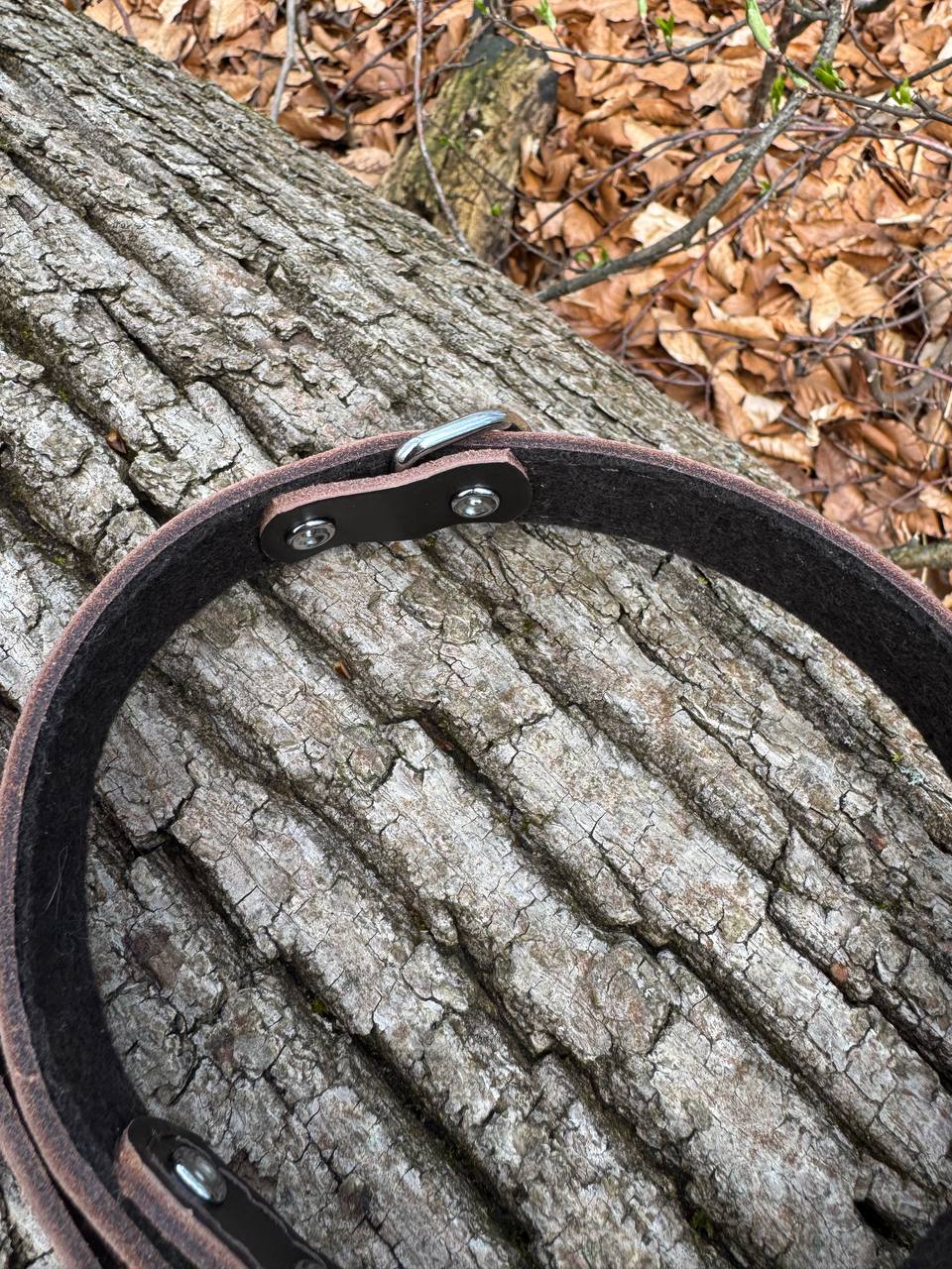 Traditionelles Lederhalsband mit Filzpolsterung – Klassischer Komfort