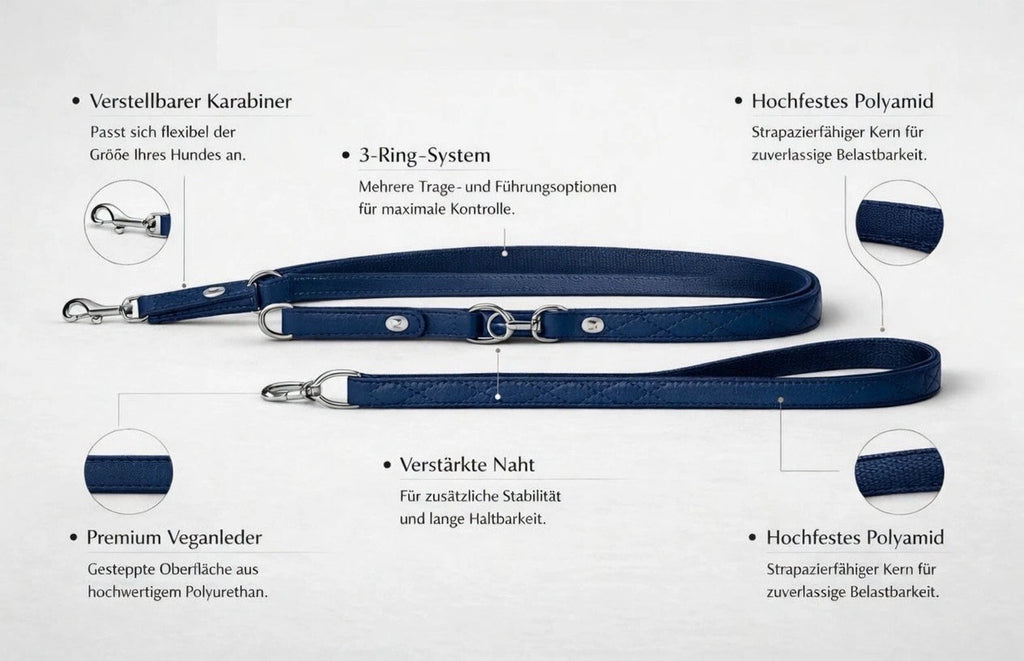 Dingo „Terra“ Multifunktions-Hundeleine – Stil &amp; Funktionalität in Perfektion